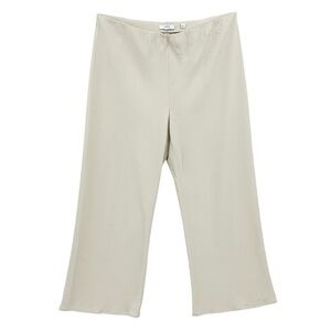 VINCE Pants Flat Front Pull On Wide Leg Lightweight Beige